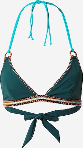 Banana Moon Triangle Bikini top in Green: front