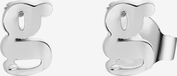 Boucles d'oreilles Lucardi en argent : devant