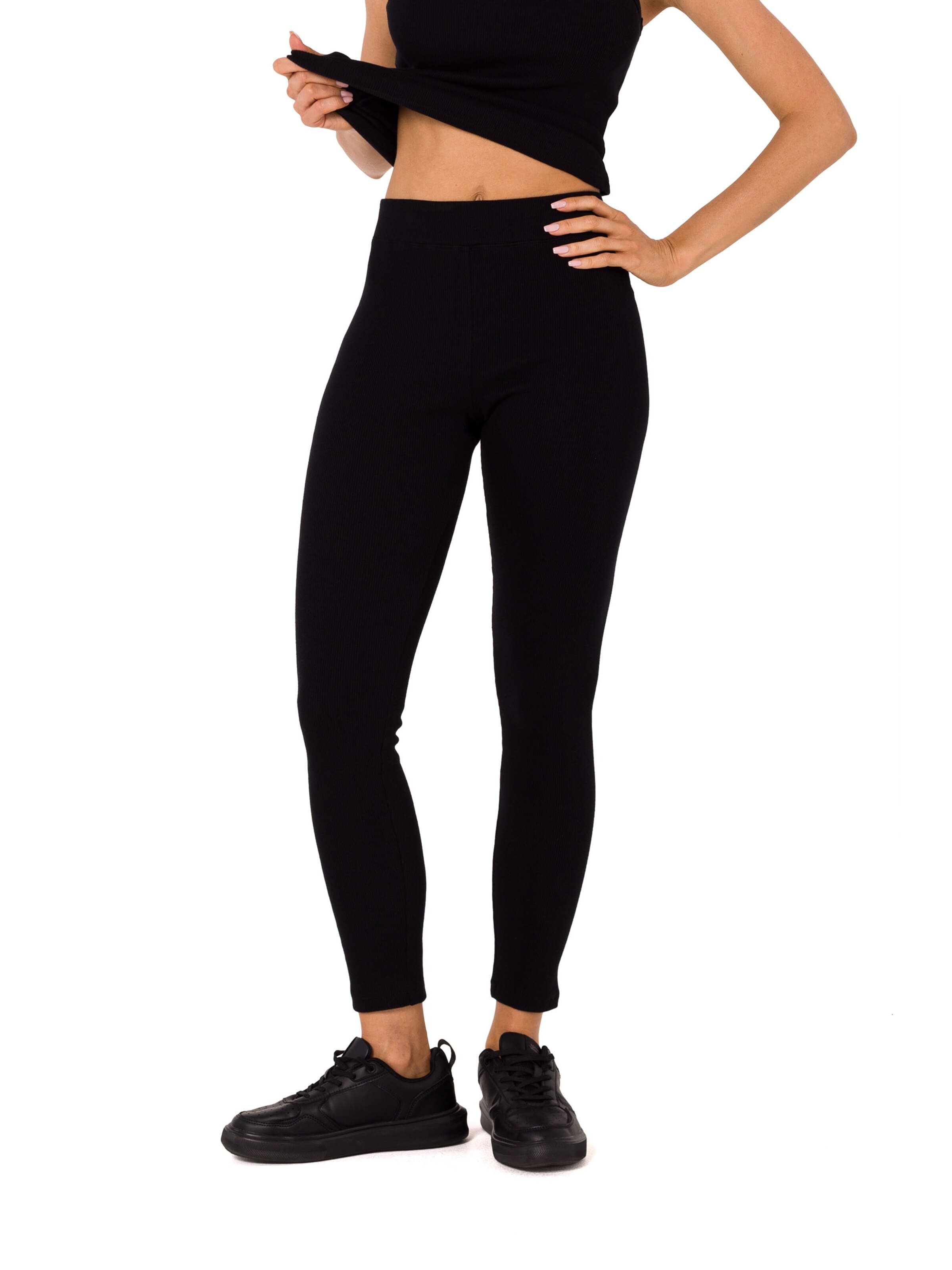Skinny Leggings 'M734' de la made of emotion pe negru