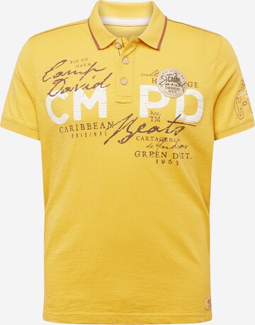 dzeltens CAMP DAVID T-Krekls: no priekšpuses