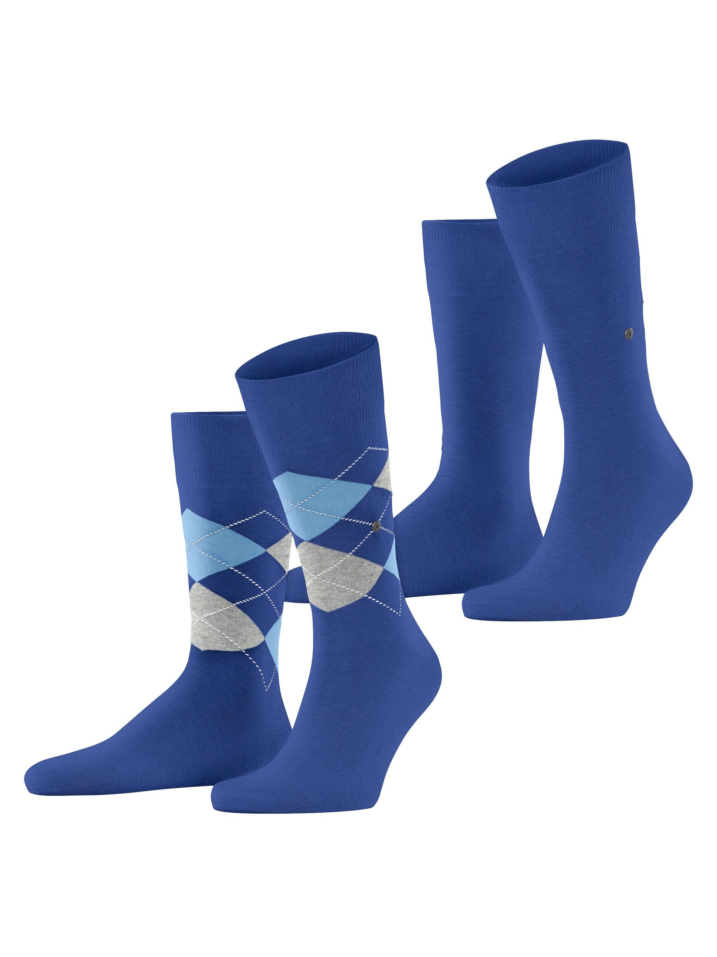 BURLINGTON Socken 'Everyday Argyle Mix 2-Pack'‌ in Blau: Vorderseite