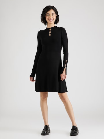 BOSS Black - Vestido de punto 'Fuglia' en negro: frente