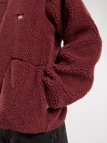DICKIES Fleece jas 'Mount Hope' in Rood