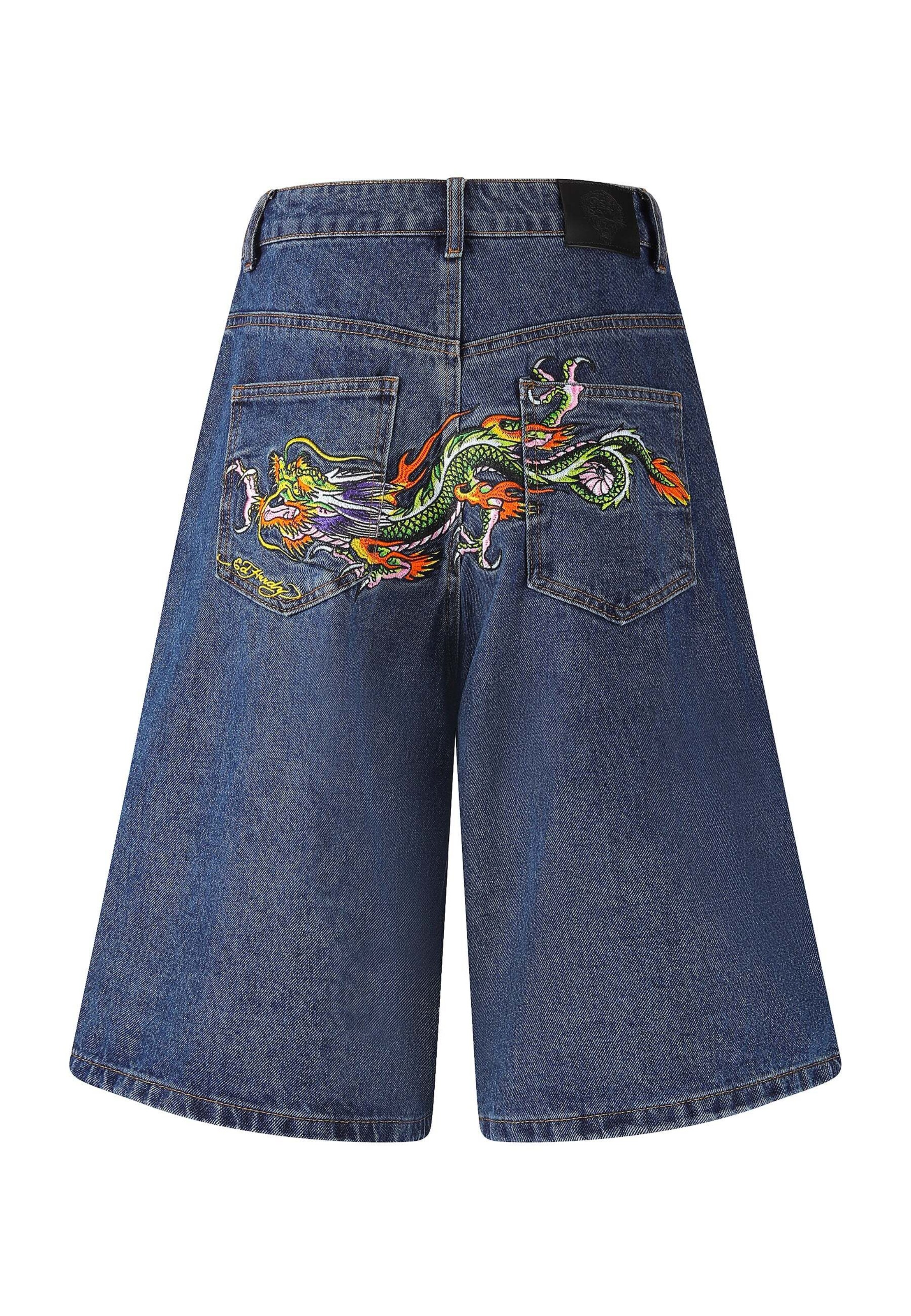 Ed Hardy Baggy Džínsy - Modrá