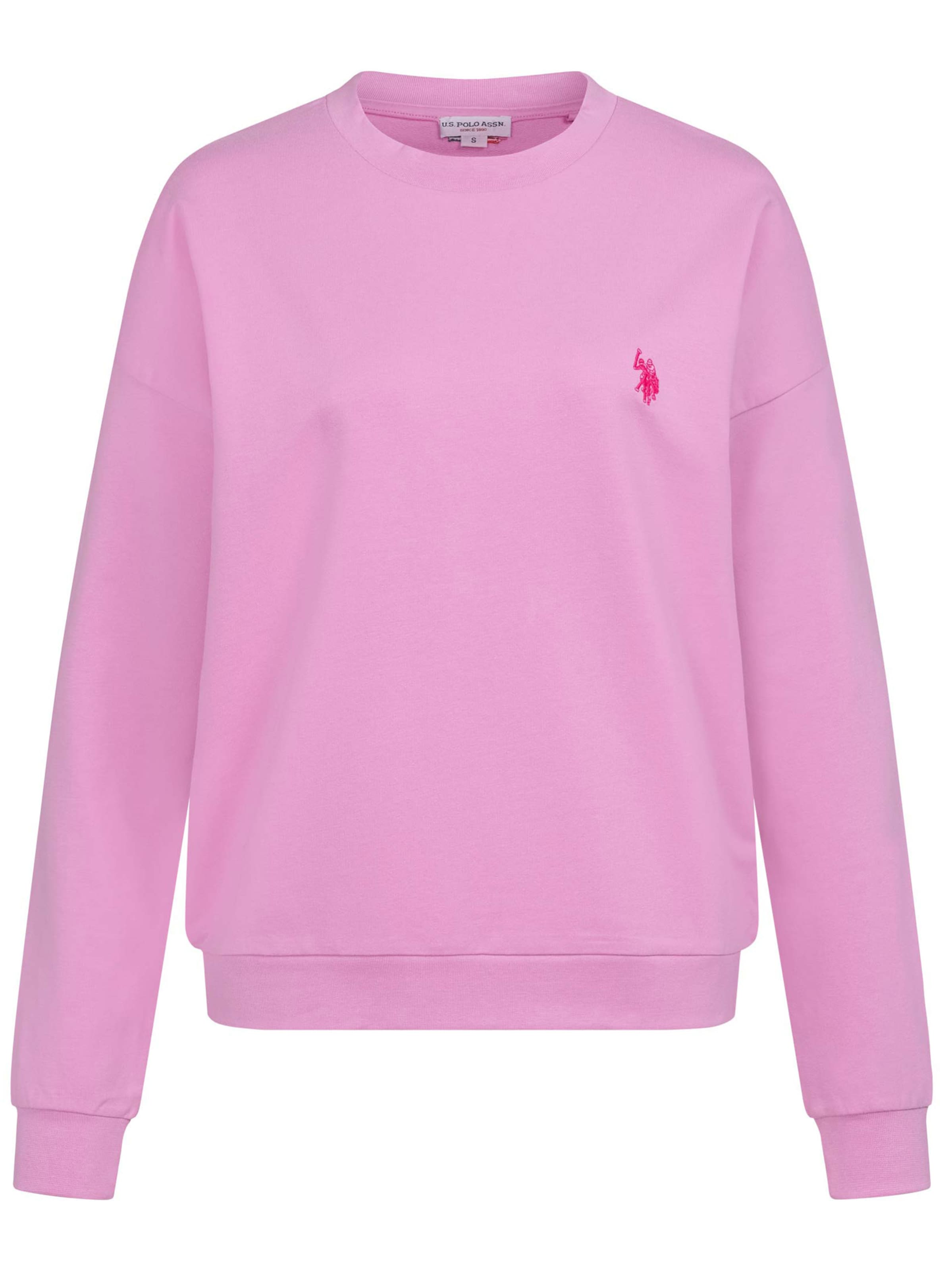 U.S. POLO ASSN. Sweatshirt in Roze: voorkant
