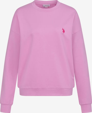U.S. POLO ASSN. Sweatshirt in Roze: voorkant