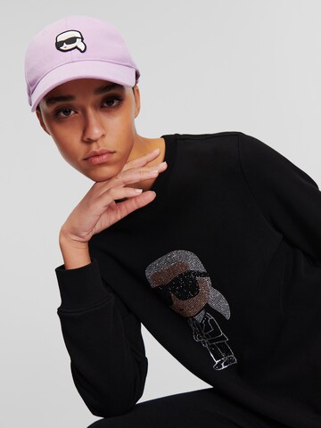 Karl Lagerfeld Cap 'Ikonik' in Purple: front