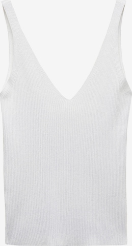 MANGO Knitted Top 'GYMNASTI' in White: front