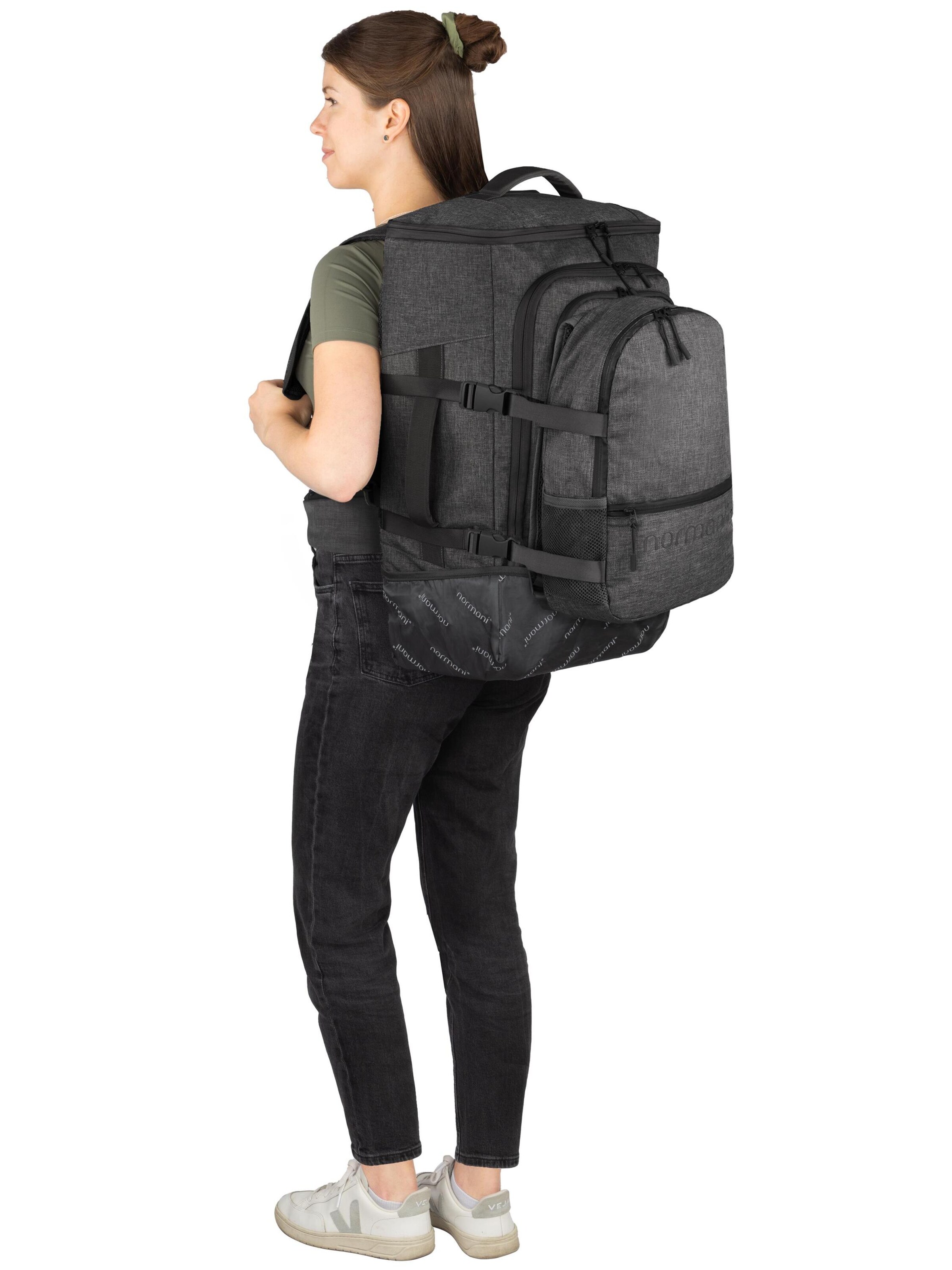 normani Trolley mit Rucksack und Hüftgurt in Grau