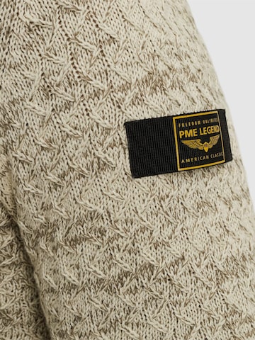 PME Legend - Jersey 'Pullover with crewneck' en beige