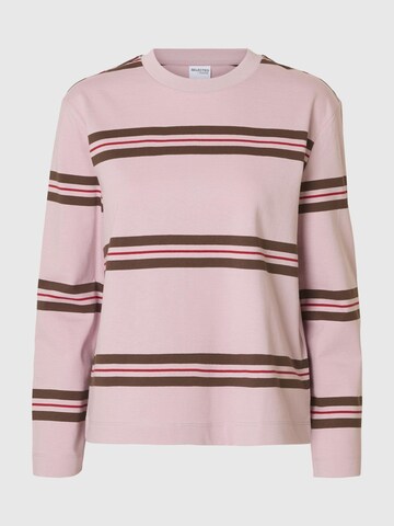T-shirt SELECTED en rose : devant
