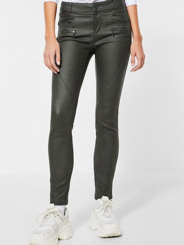 Coupe slim Pantalon 'York' STREET ONE en noir : devant