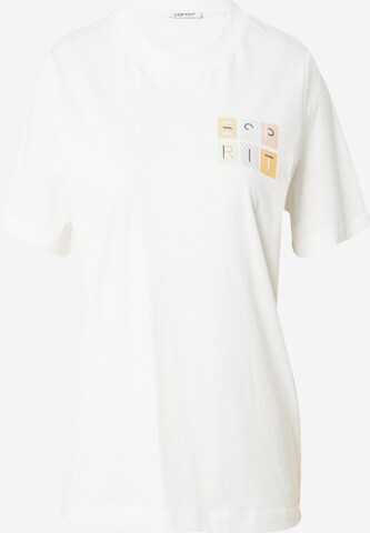 T-shirt ESPRIT en blanc : devant