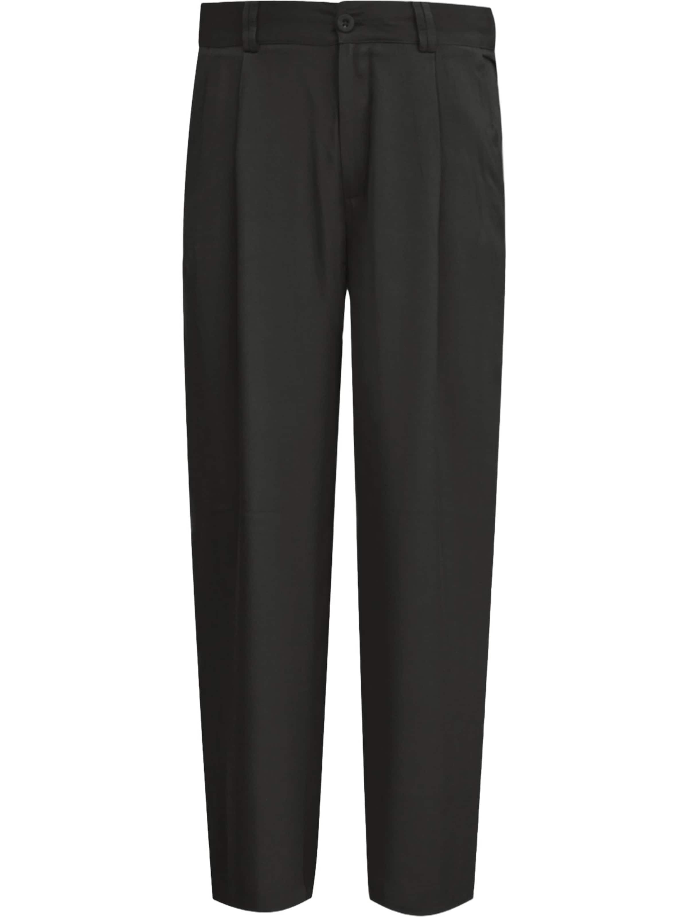 Coupe slim Pantalon à pince ' Fruet ' Carlo Colucci en noir : devant