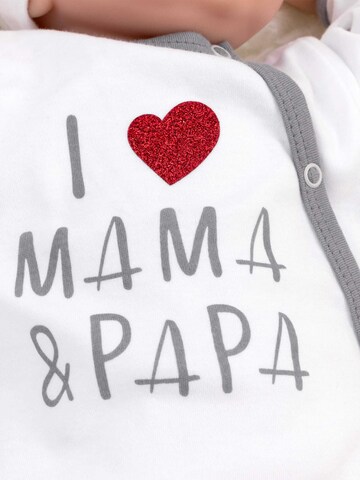 Baby Sweets Romper/Bodysuit ' I love Mama & Papa ' in White
