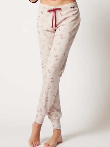 Skiny Pajama Pants in Beige: front