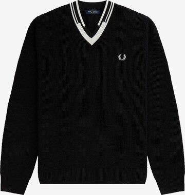 Fred Perry Sweater in Black: front