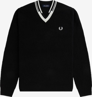 Fred Perry Sweater in Black: front