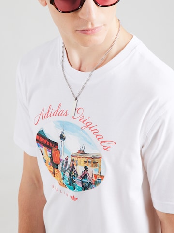 Tricou 'BERLINPAINT' de la ADIDAS ORIGINALS pe alb