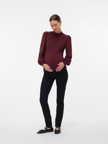MAMALICIOUS Slimfit Jeans i sort