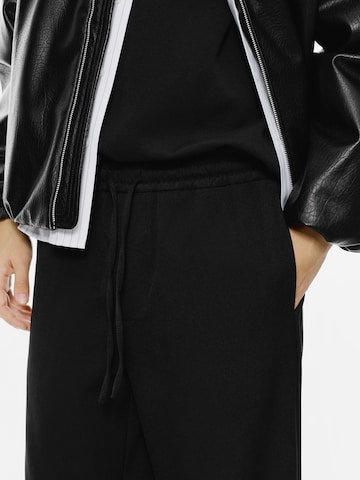 Wide Leg Pantalon Pull&Bear en noir