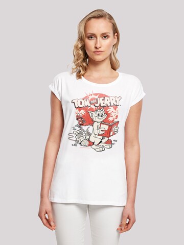 F4NT4STIC Shirt 'Tom and Jerry TV Serie Rocket Prank' in White: front
