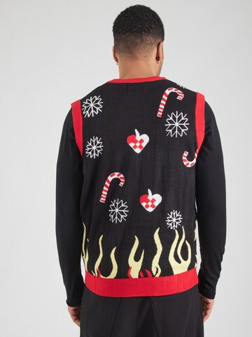 Canottiera 'Xmas Burning Snowflake' di Denim Project in nero