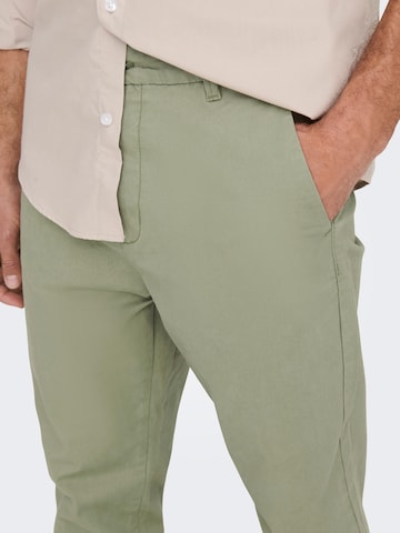 Only & Sons Regular Chino Pants 'Kent' in Green