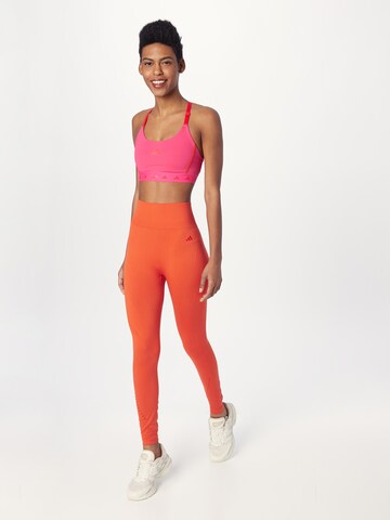 ADIDAS PERFORMANCE Skinny Sporthose 'Seamless' in Orange