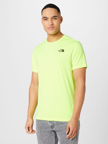 THE NORTH FACE Regular fit Performance Shirt 'Red Box' in Yellow: front