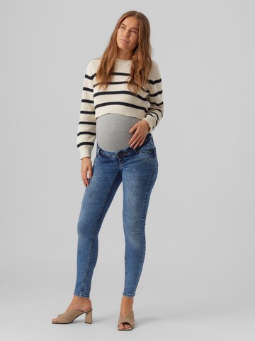 MAMALICIOUS Slimfit Jeans 'ROMA' in Blauw