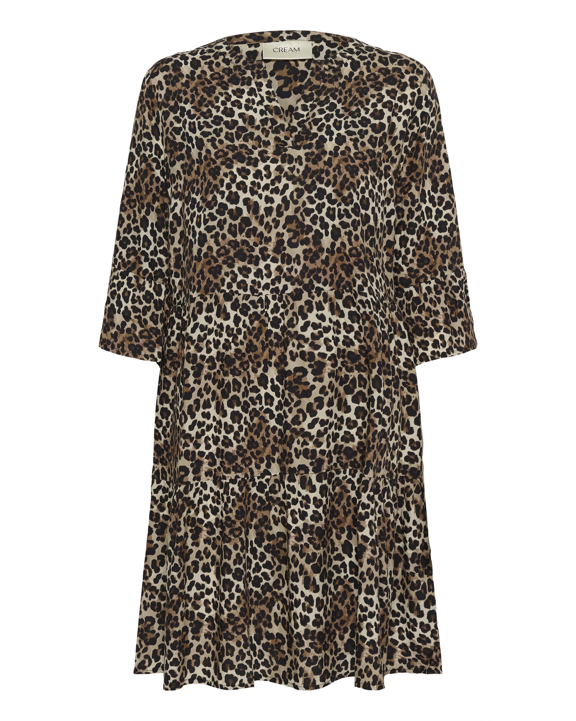 Cream Kjole 'Emmiy' i blandingsfarvet: forside