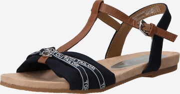 TOM TAILOR Strap Sandals in Blue: front