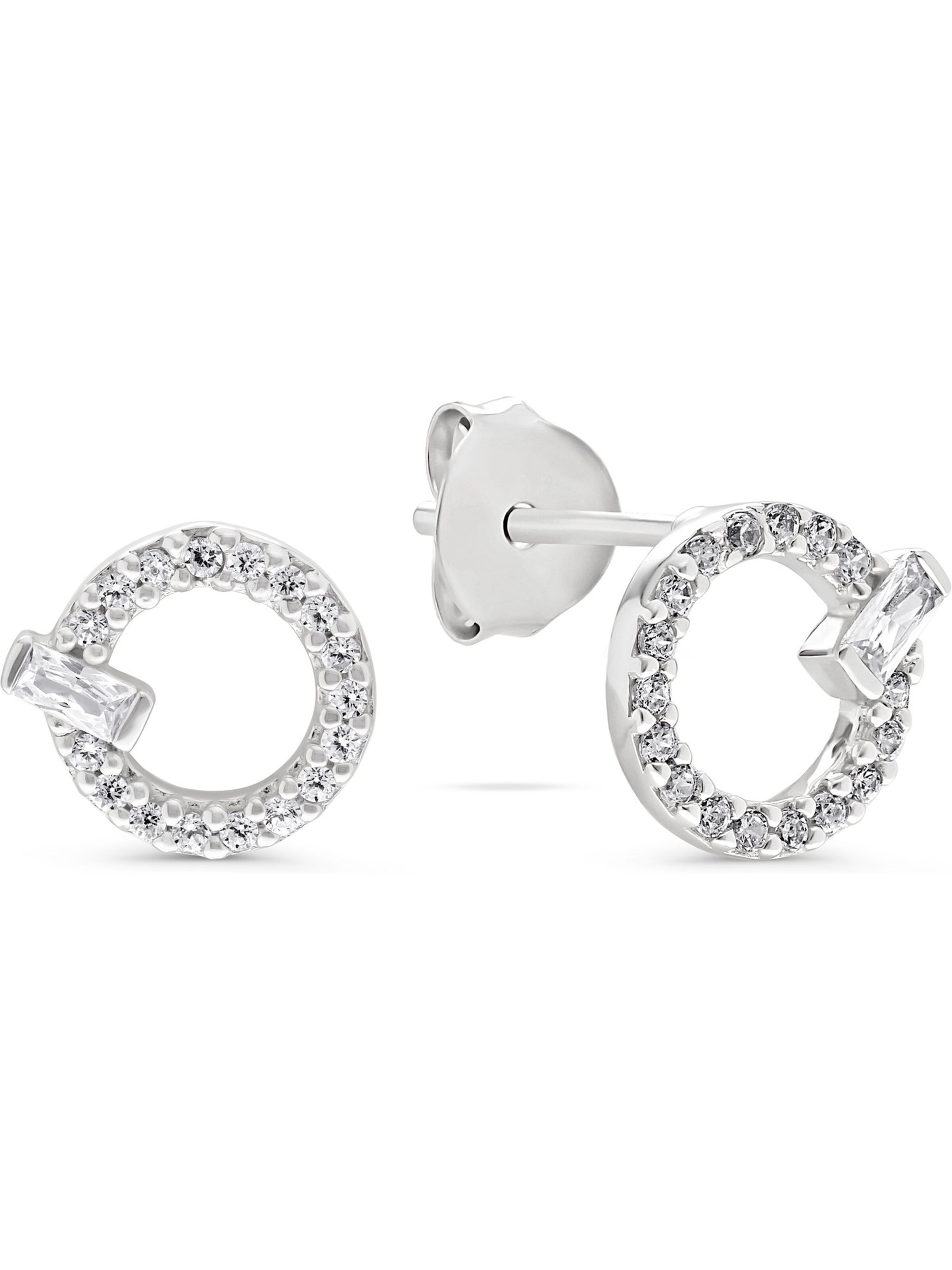 FAVS Earrings in Silver: front