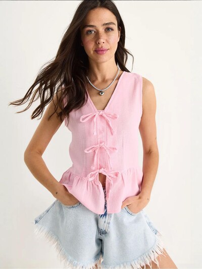 Bianco Lucci Chemisier en S en rose clair, Vue avec produit