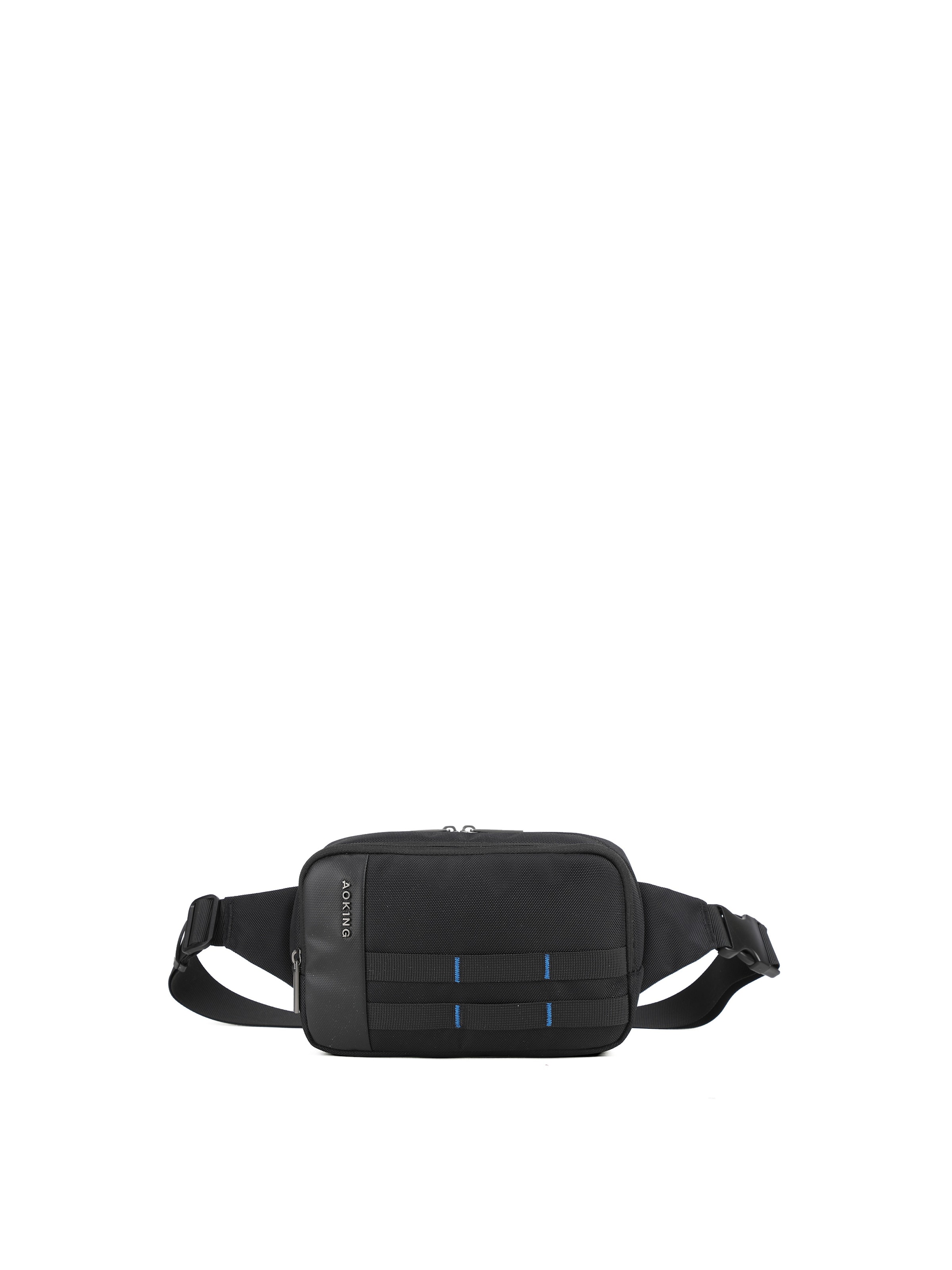 Marsupio 'Marsupio Unisex Aoking con Zip e Tracolla Regolabile' di Aoking in nero: frontale