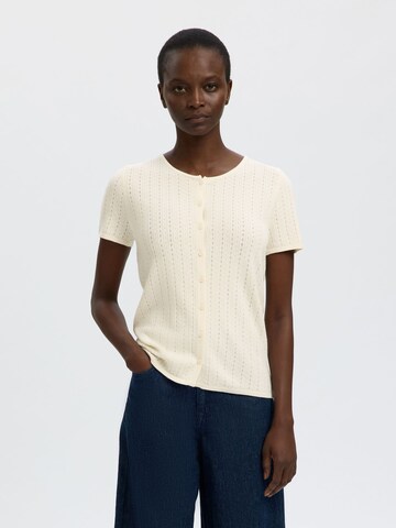 SELECTED - Cárdigan en blanco: frente
