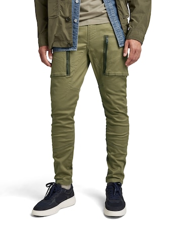 G-Star RAW Tapered Cargobroek in Groen: voorkant