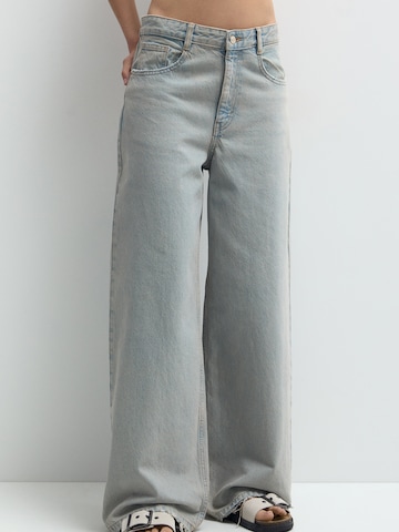 Wide Leg Jean Pull&Bear en bleu