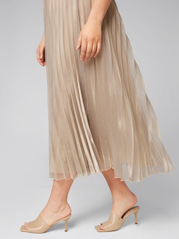 Guido Maria Kretschmer Curvy Skirt 'Guya' in Beige