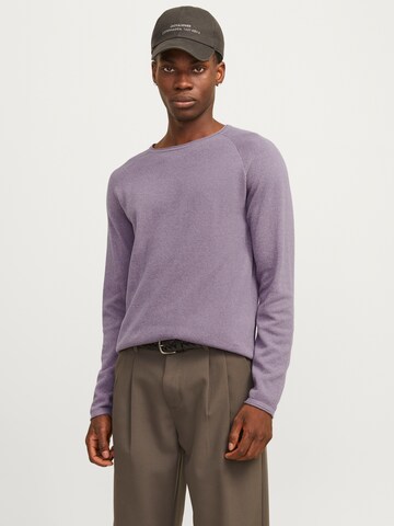 Regular fit Pullover 'JJEHill' di JACK & JONES in lilla: frontale