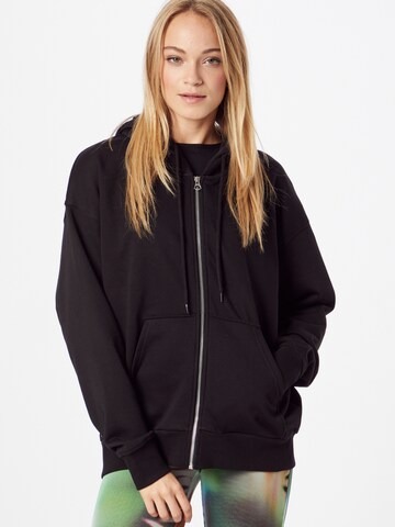 WEEKDAY Zip-Up Hoodie 'Alisa' in Black: front