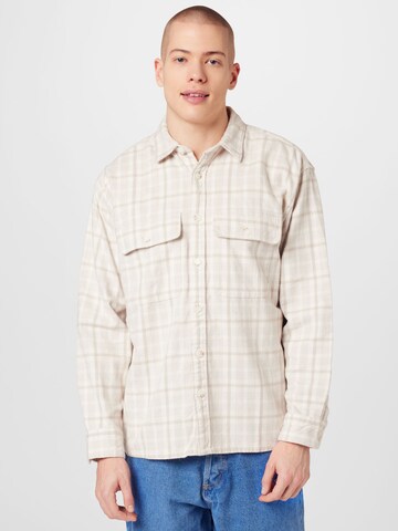 Abercrombie & Fitch - Ajuste regular Camisa en beige: frente