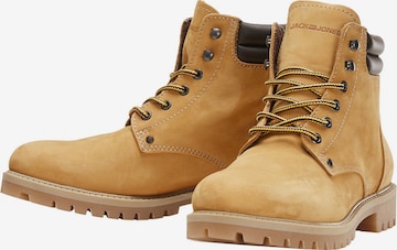 JACK & JONES Lace-Up Boots 'Stoke' in Brown