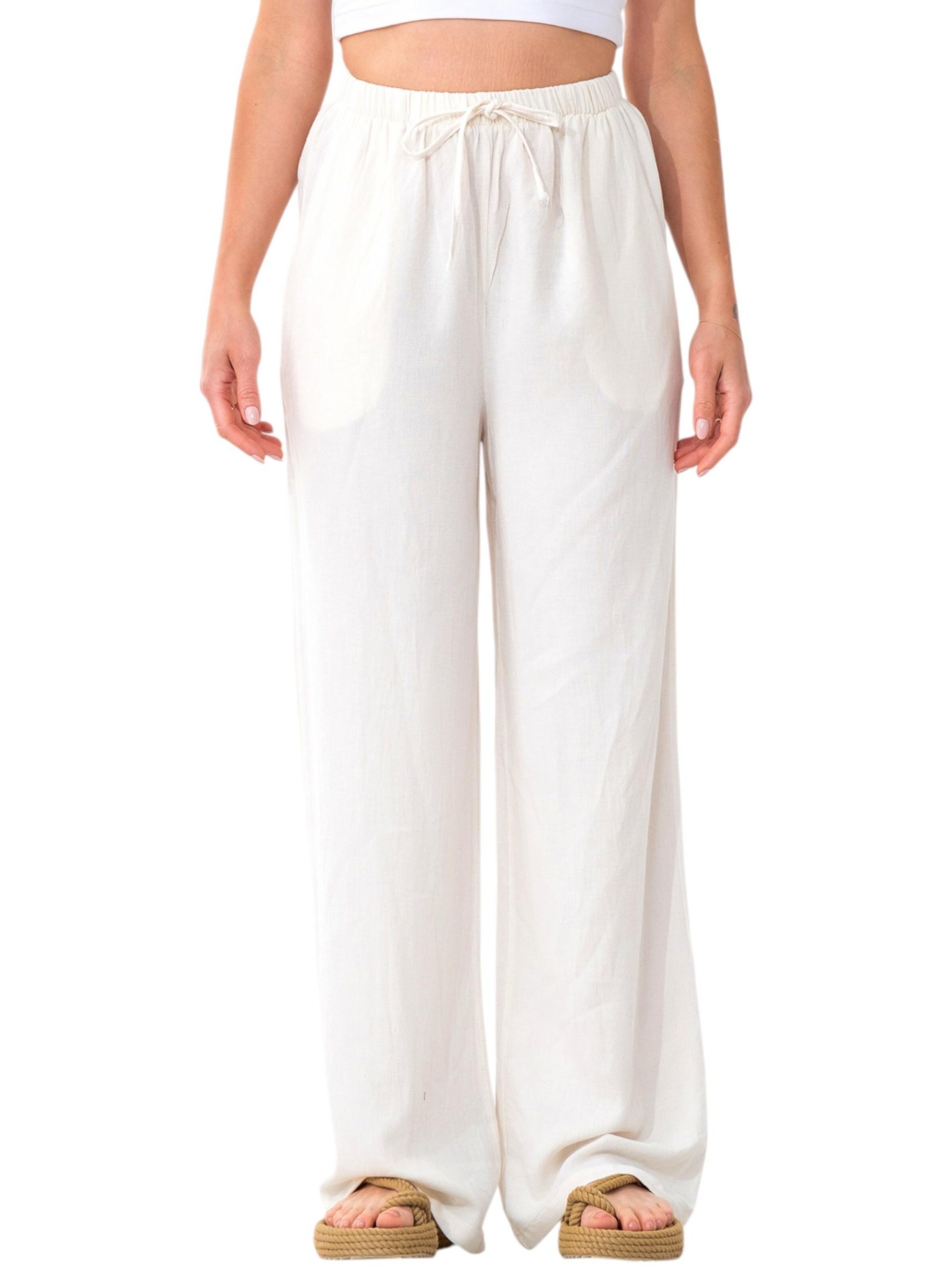 WENOR Wide leg Broek 'SAIRA' in Wit