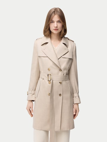 GOBI Cashmere Välikausitakki 'Women's Double Breasted Cashmere Trench Coat' värissä beige: etupuoli