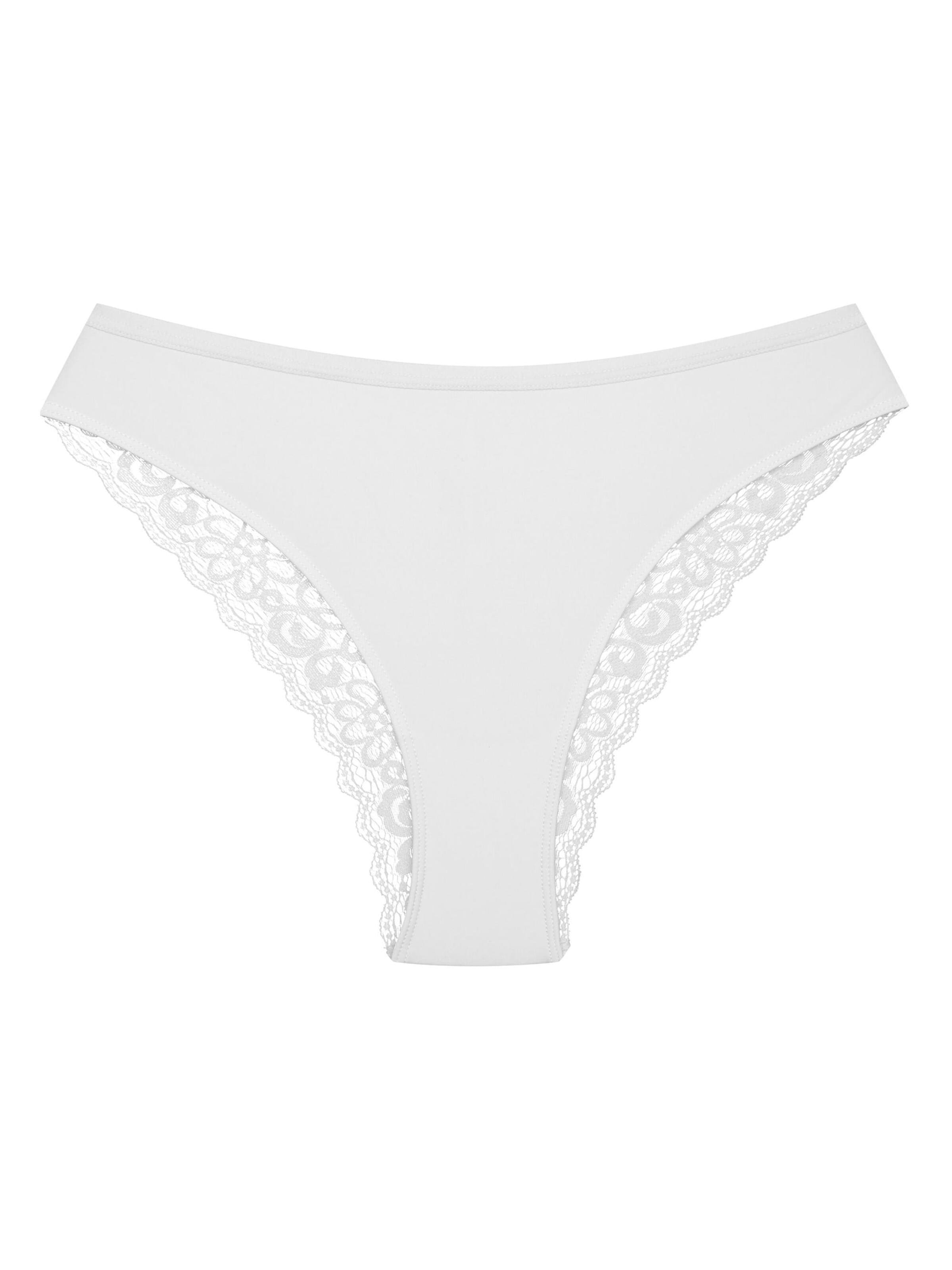 ESOTIQ - Panti 'Slip Arien, florales Muster, glatte Microfaser, mit Baumwollzwickel' en beige: frente