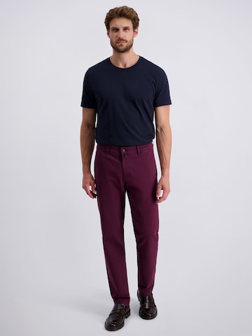 PIERRE CARDIN Regular Elegante Chinohose 'Calais', atmungsaktiv, pflegeleicht in Rot