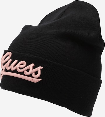 GUESS Mütze'BEANIE' in Schwarz: Vorderseite