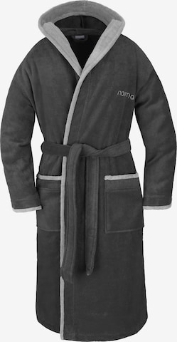 normani Long Bathrobe in Black: front